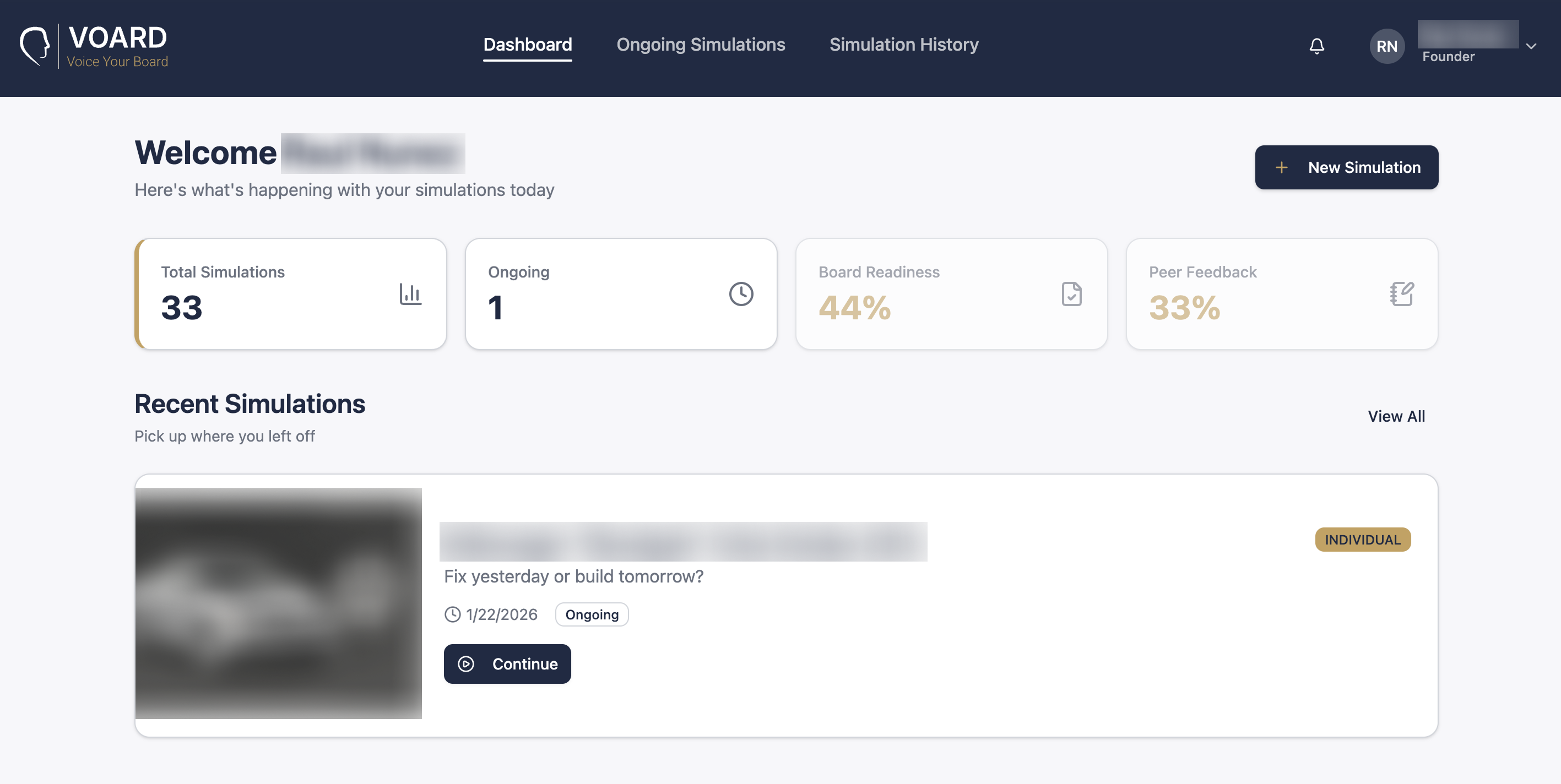 Voard Platform Dashboard